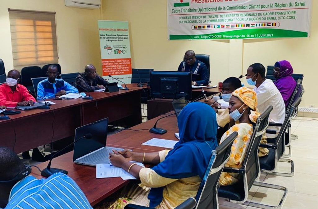 Deuxième mission de travail des Experts régionaux du Cadre Transitoire Opérationnel de la Commission Climat pour la Région du Sahel (CTO-CCRS), à Niamey, au siège de la Commission du 06 au 11 Juin 2021.