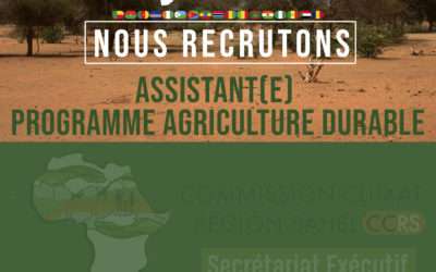 La Commission Climat pour la Région du Sahel (CCRS) recrute un(e) Assistant(e) Programme Agriculture Durable