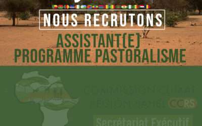 La Commission Climat pour la Région du Sahel (CCRS) recrute un(e) Assistant(e) Programme Pastoralisme