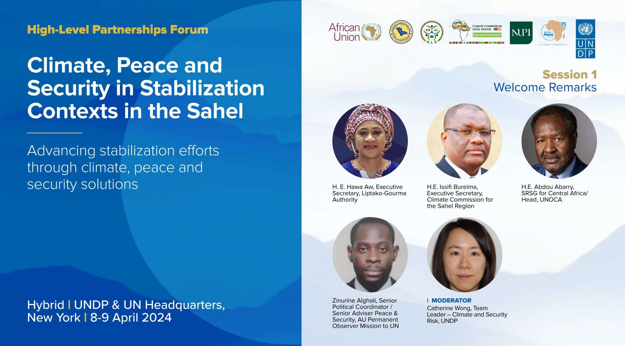 Le Forum de partenariats de haut niveau sur le climat, la paix et la sécurité dans les contextes de stabilisation au Sahel s’ouvre ce jour à New York